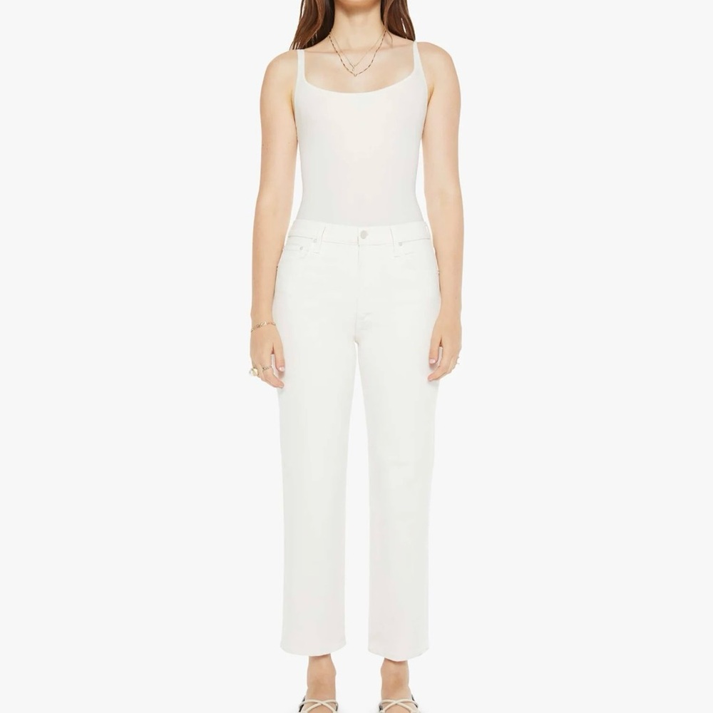 Mother Denim The Rambler Zip Ankle Cream Puffs 27